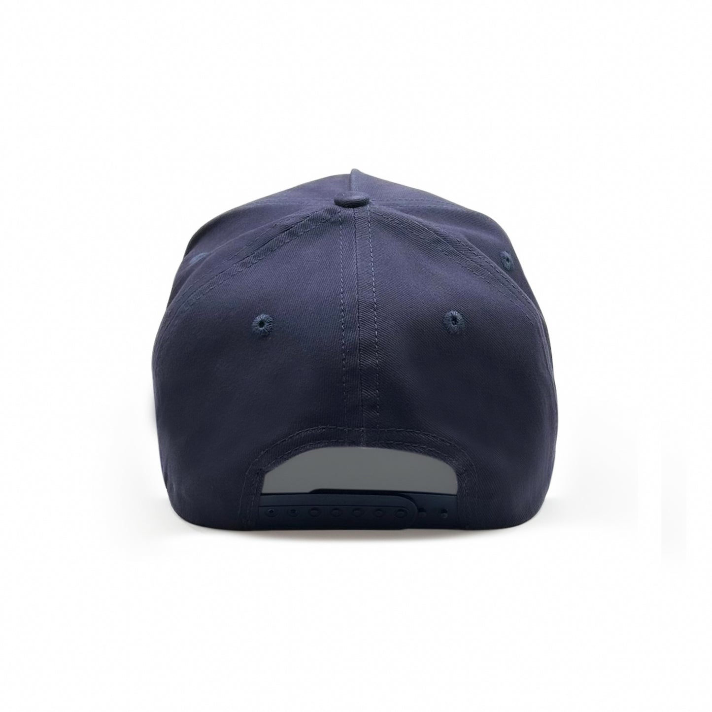 Back view of Pops Life navy dad hat, displaying adjustable strap for customized fit.