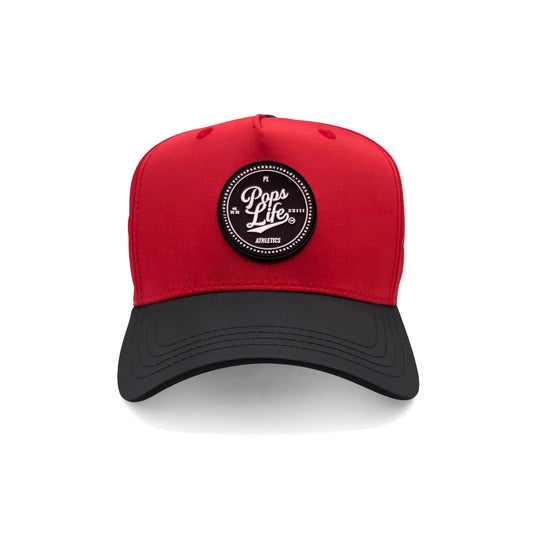 Pops Life Red and Black Athletic Hat